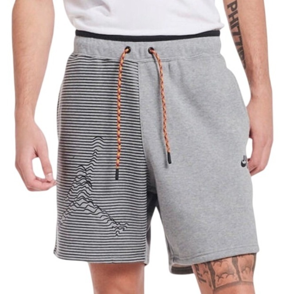 Jordan Jumpman Gray Fleece Topography Shorts, Men's Size Small, Activewear